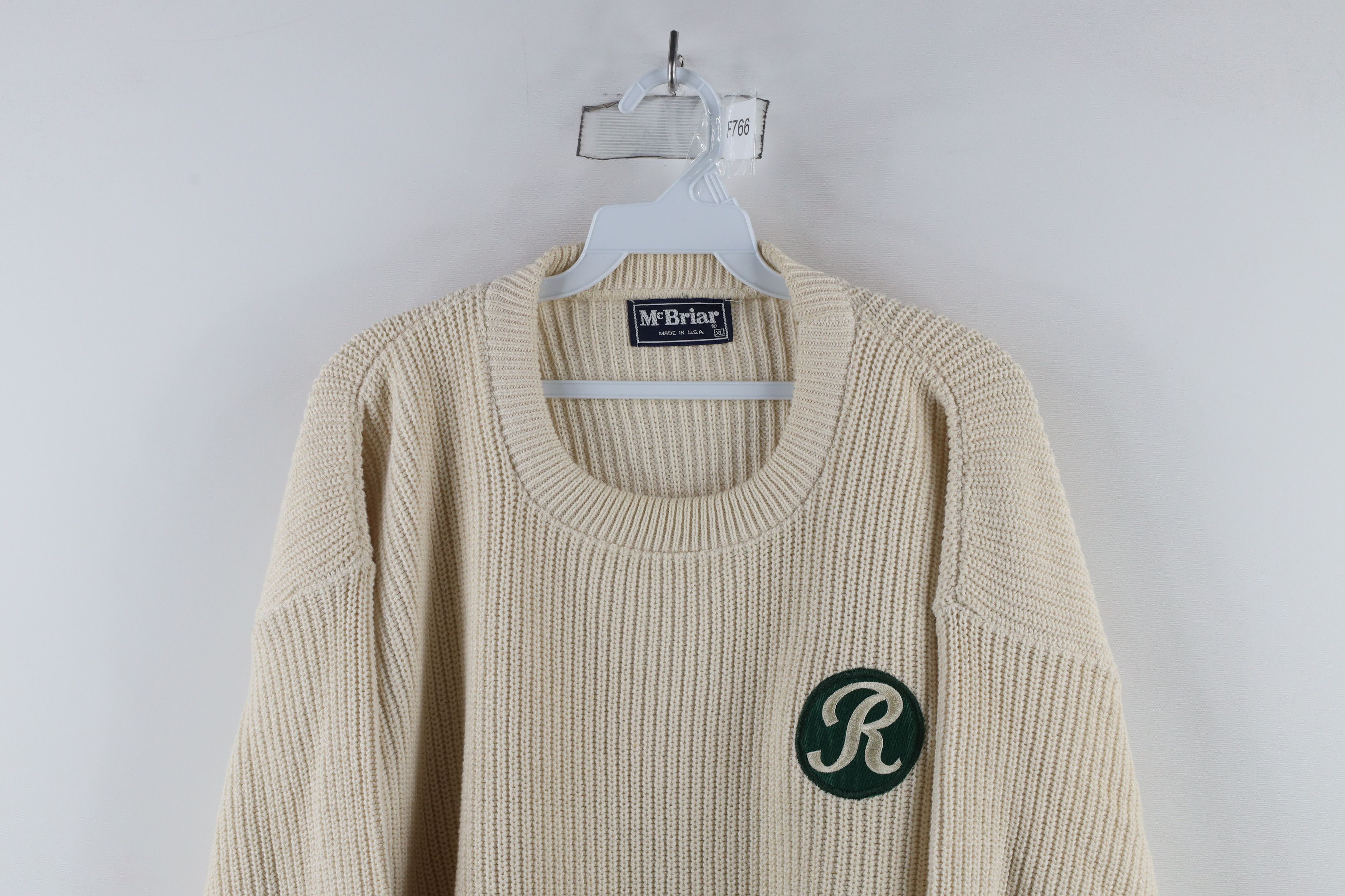 Vintage Vintage 90s Streetwear Monogram Cotton Ribbed Knit Sweater Size US XL / EU 56 / 4 - 2 Thumbnail