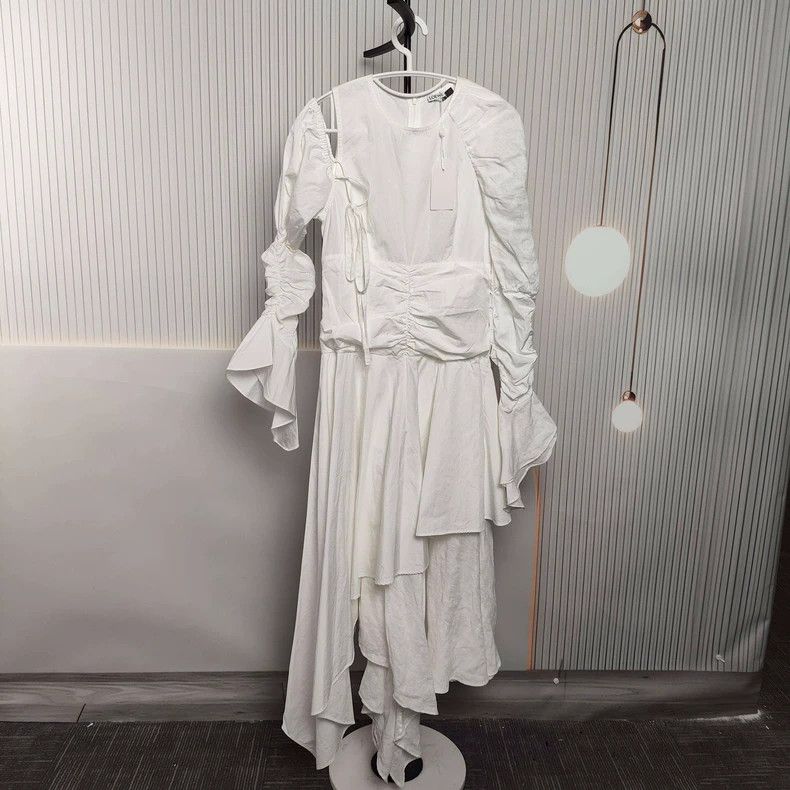 Loewe LOEWE Cotton Linen Dress, White Size XS / US 0-2 / IT 36-38 - 1 Thumbnail