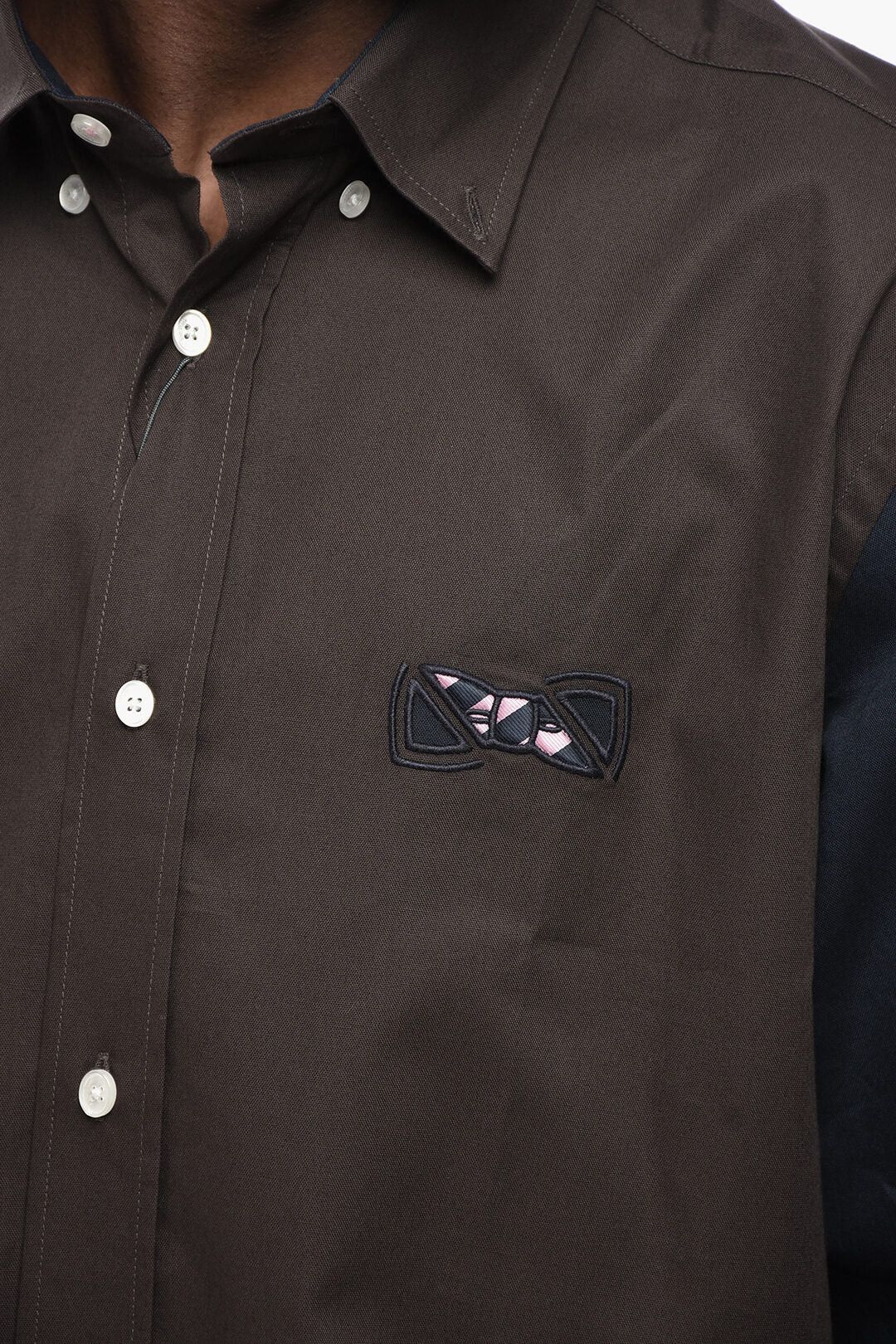 Eden Park og1mm0426 Cotton Button-Down Shirt in Brown Size US XL / EU 56 / 4 - 3 Thumbnail
