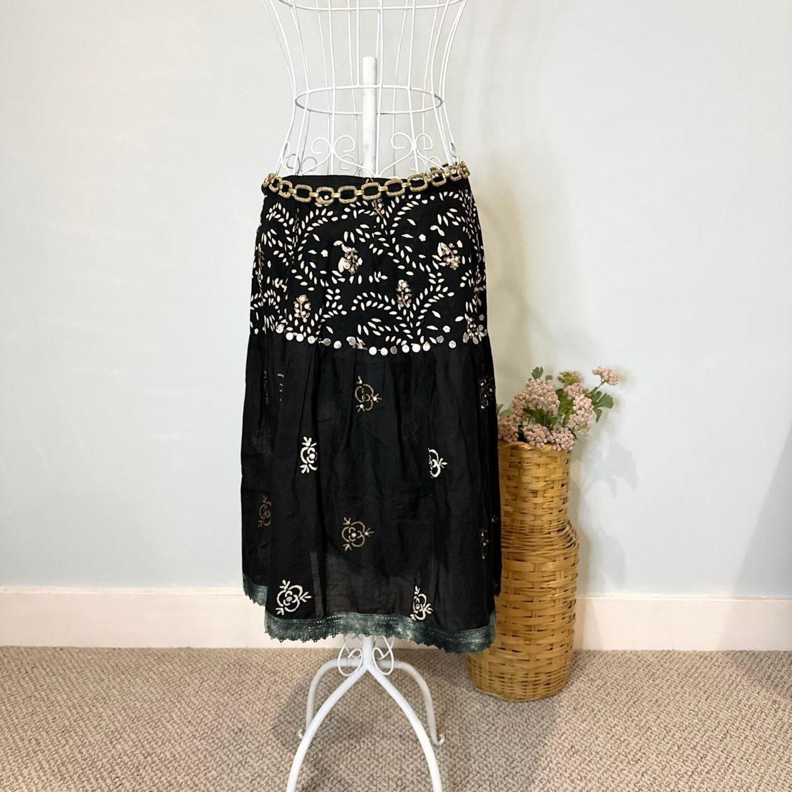 Other The perfect fairy vintage y2k black midi skirt Size 30" / US 8 / IT 44 - 3 Thumbnail