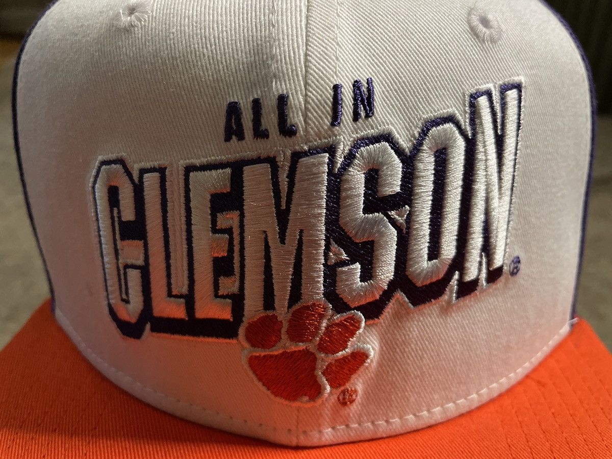 NCAA × Nike Clemson Tigers university SnapBack Hat ALL IN CAP vintage 🐅 Size ONE SIZE - 3 Thumbnail