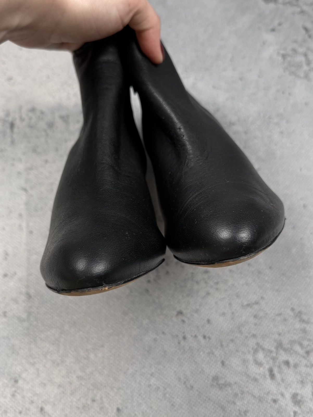 Jimmy Choo Jimmy Choo Black Leather Ankle Boots Stiletto Heels Italy Size US 7 / IT 37 - 10 Thumbnail