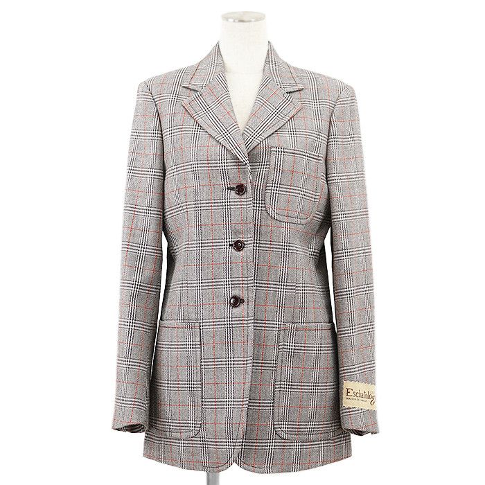 Gucci Gucci Glen Check Wool Tailored Jacket Textile Outerwear DUTY FREE for USA