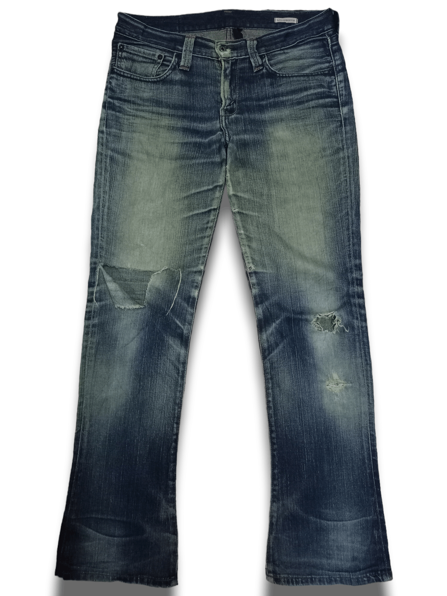 Levi's × Levi's Vintage Clothing Vintage 90s Levis 517 Mud Wash Distressed Flare Jeans 34x32 Size US 34 / EU 50 - 1 Thumbnail