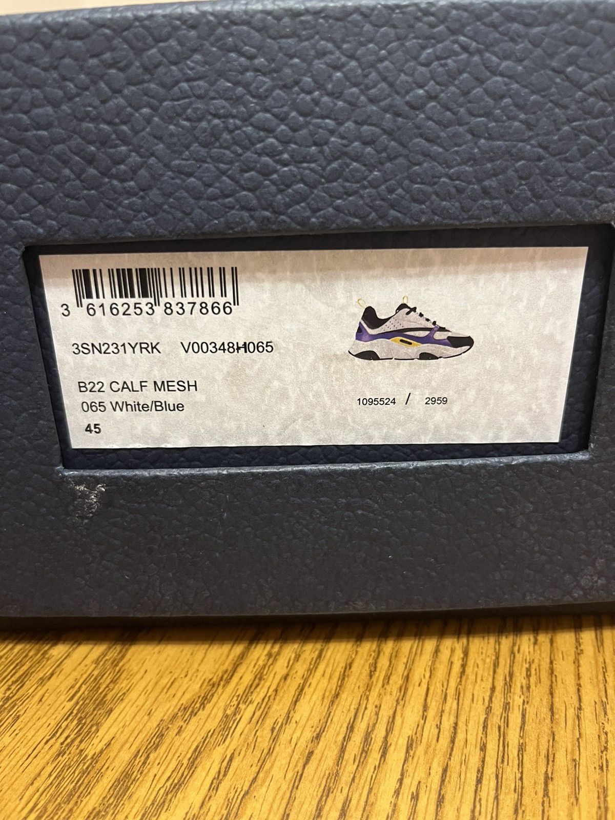 Dior Dior B22 Sneaker Purple/Yellow Size US 12 / EU 45 - 9 Thumbnail