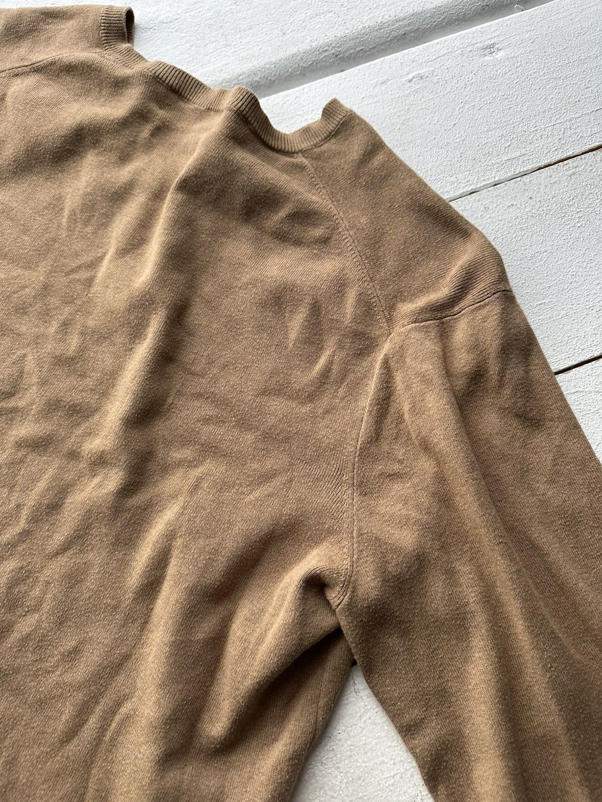 Ralph Lauren 🚨RALPH LAUREN POLO SWEATER BROWN LOGO CREAM LUXURY Size US M / EU 48-50 / 2 - 11 Thumbnail