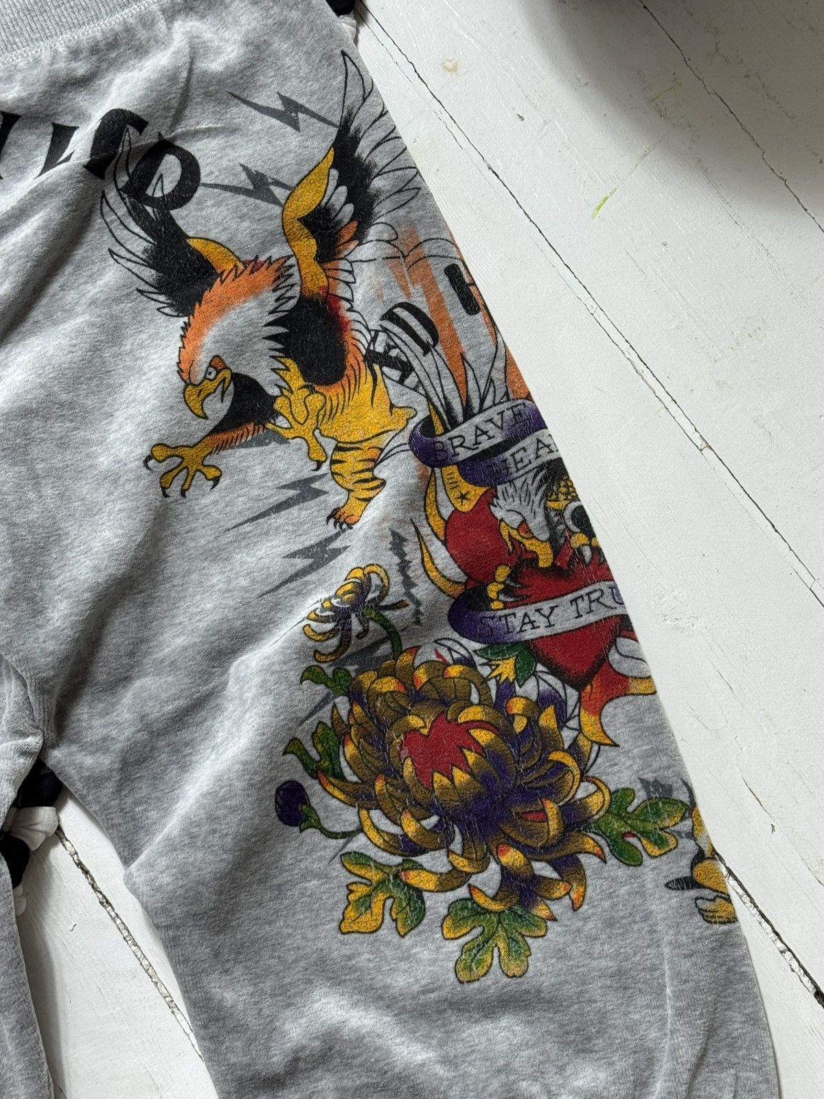 Ed Hardy VINTAGE ED HARDY VELOUR 2000s PRINTED TRACKSUIT / SET Size M / US 6-8 / IT 42-44 - 10 Thumbnail