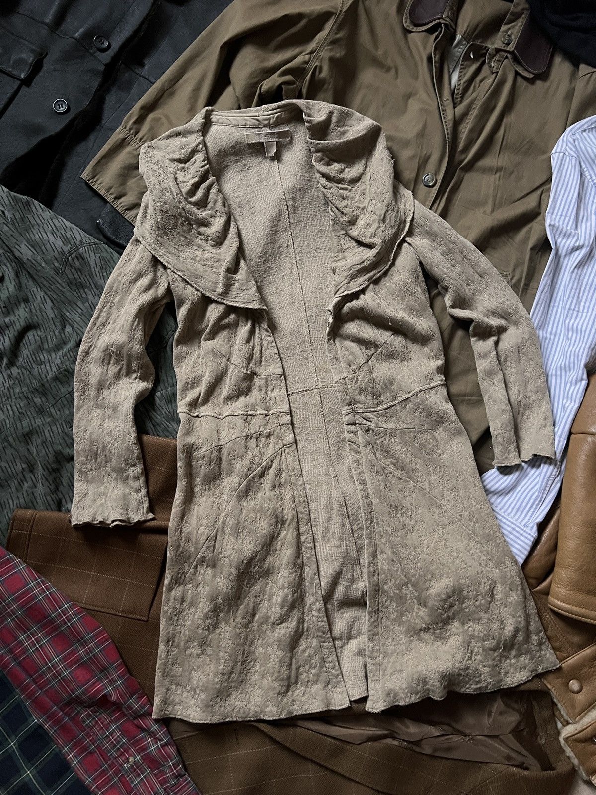 Transit Transit Par Such Linen Beige Long Cardigan Bohemian Style Size L / US 10 / IT 46 - 10 Thumbnail