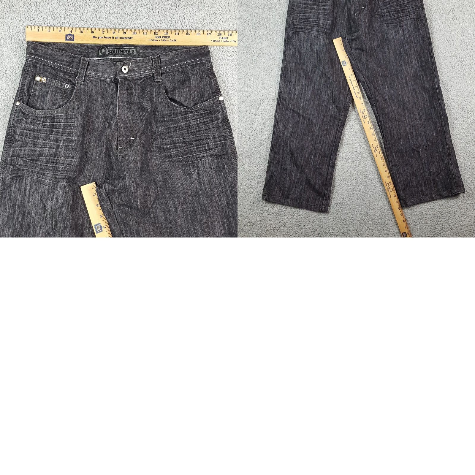 Southpole VINTAGE Southpole Gray Denim Wide Leg Baggy Fit Jeans Men's Size 34 Y2K 00s Grunge Rock Size US 34 / EU 50 - 8 Thumbnail