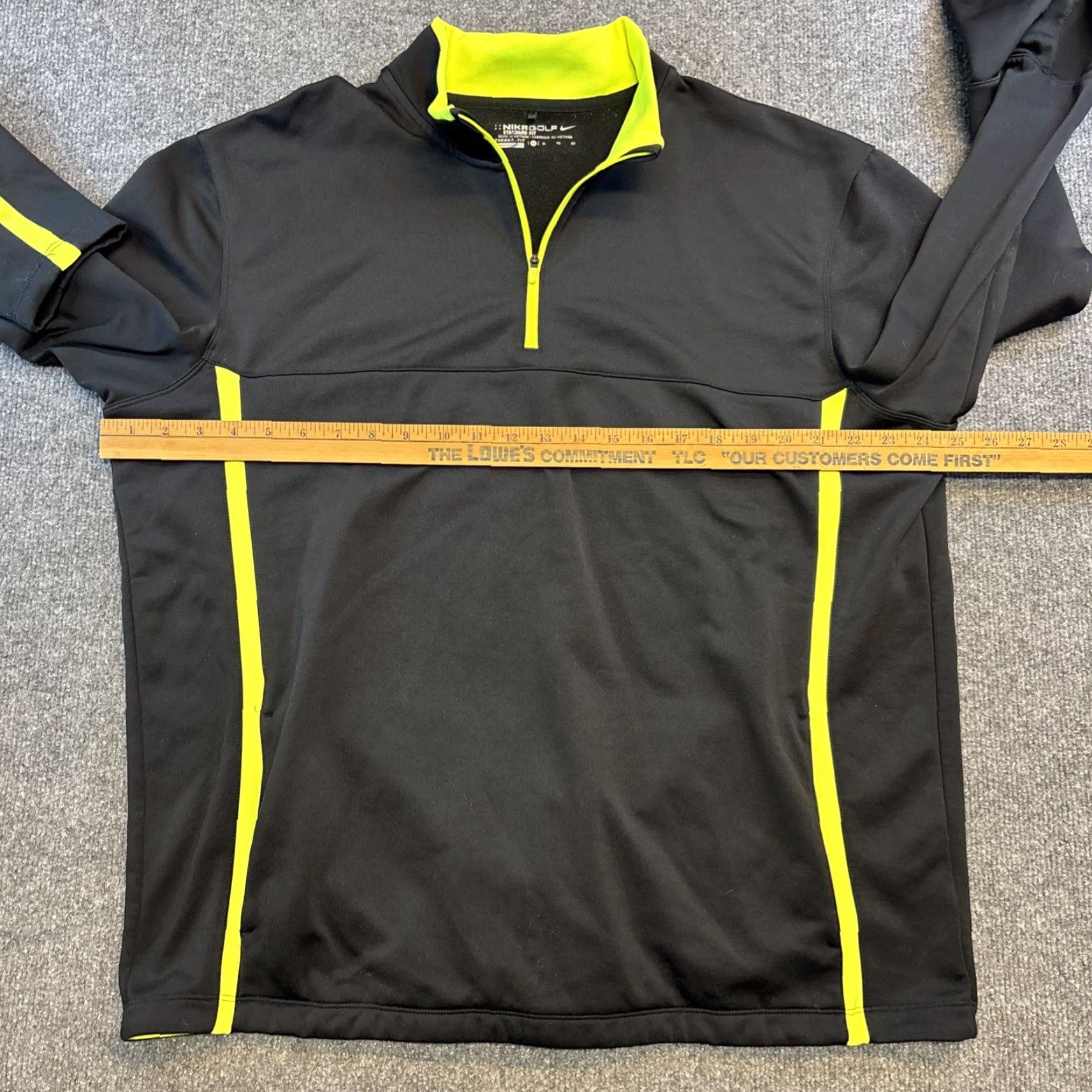 Nike Nike Golf Tour Performance THERMA-FIT 1/4 Zip JACKET Coat Black Yellow MEN'S XL Size US XL / EU 56 / 4 - 4 Thumbnail