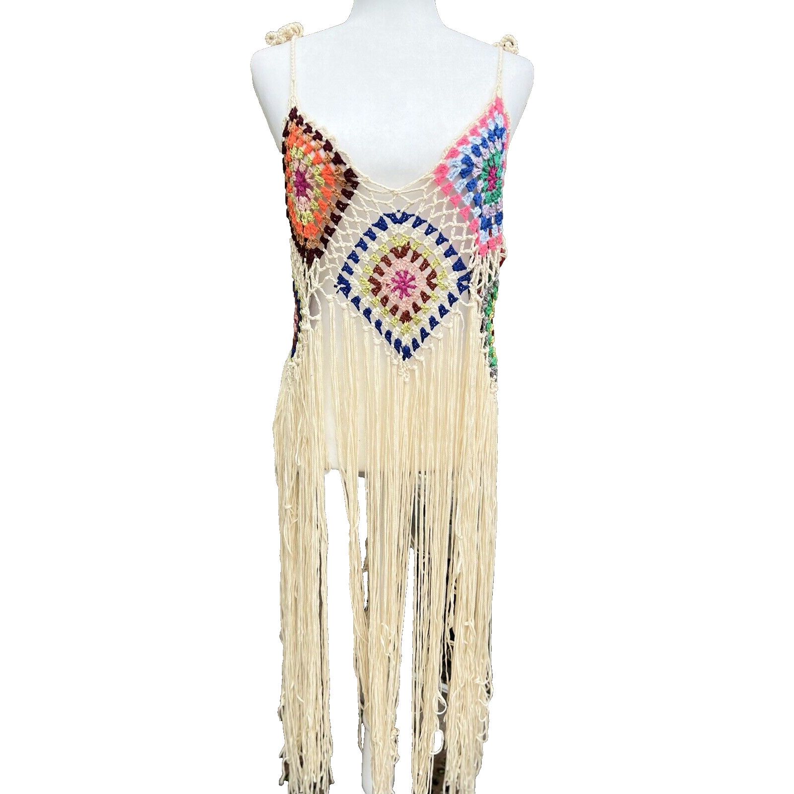 Dress the Population Embroidery Bohemian Knitted Top size XL Multicolor A000190 Size XL / US 12-14 / IT 48-50 - 1 Thumbnail