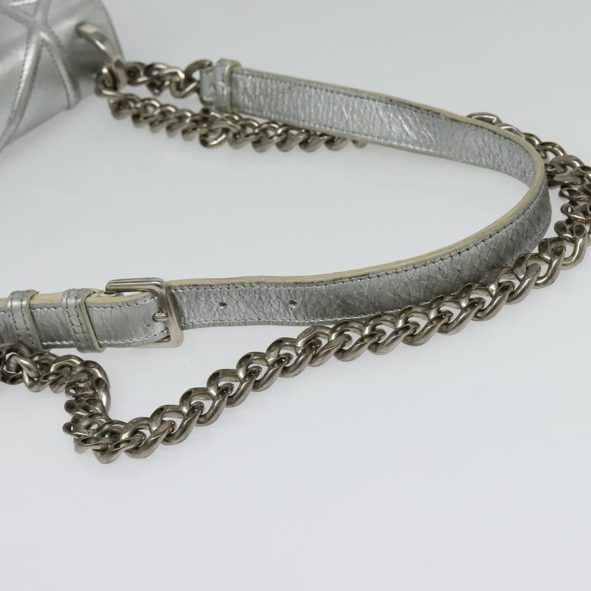 Dior DIOR Chain Diorama Shoulder Bag Leather Silver Size ONE SIZE - 7 Thumbnail