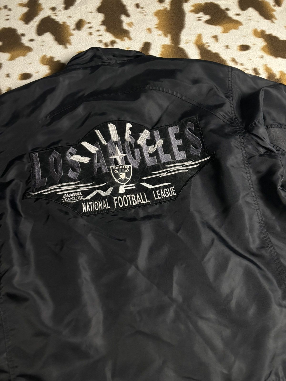NFL × Vintage Vintage Bomber jacket NFL los Angeles Raiders Logo Campri Size US XL / EU 56 / 4 - 19 Thumbnail