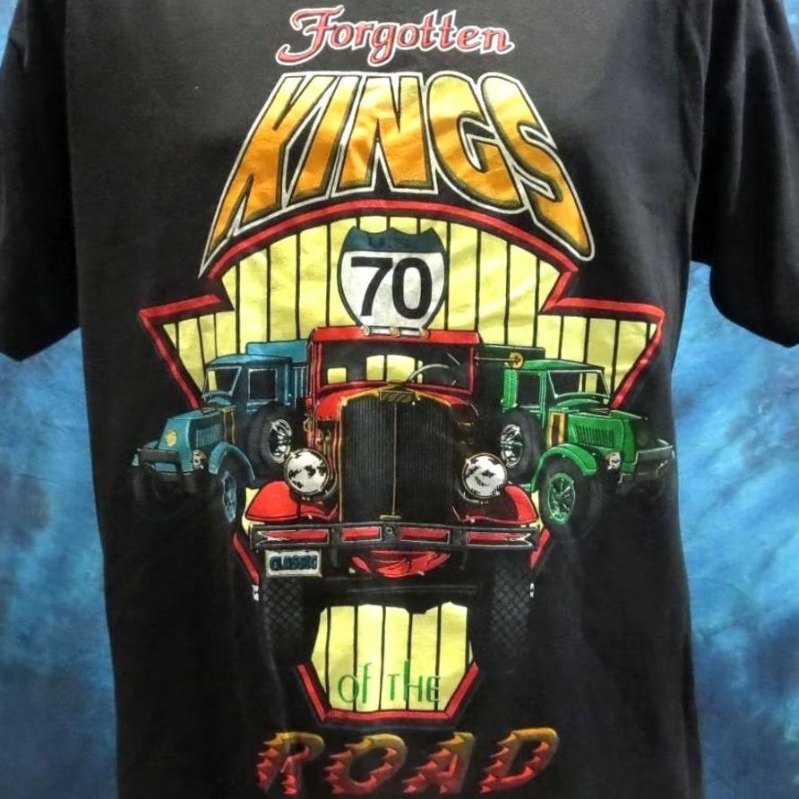 Vintage VINTAGE FORGOTTEN KINGS OF THE ROAD T-Shirt LARGE cartoon trucker 80s 90s Mens Size US L / EU 52-54 / 3 - 2 Thumbnail
