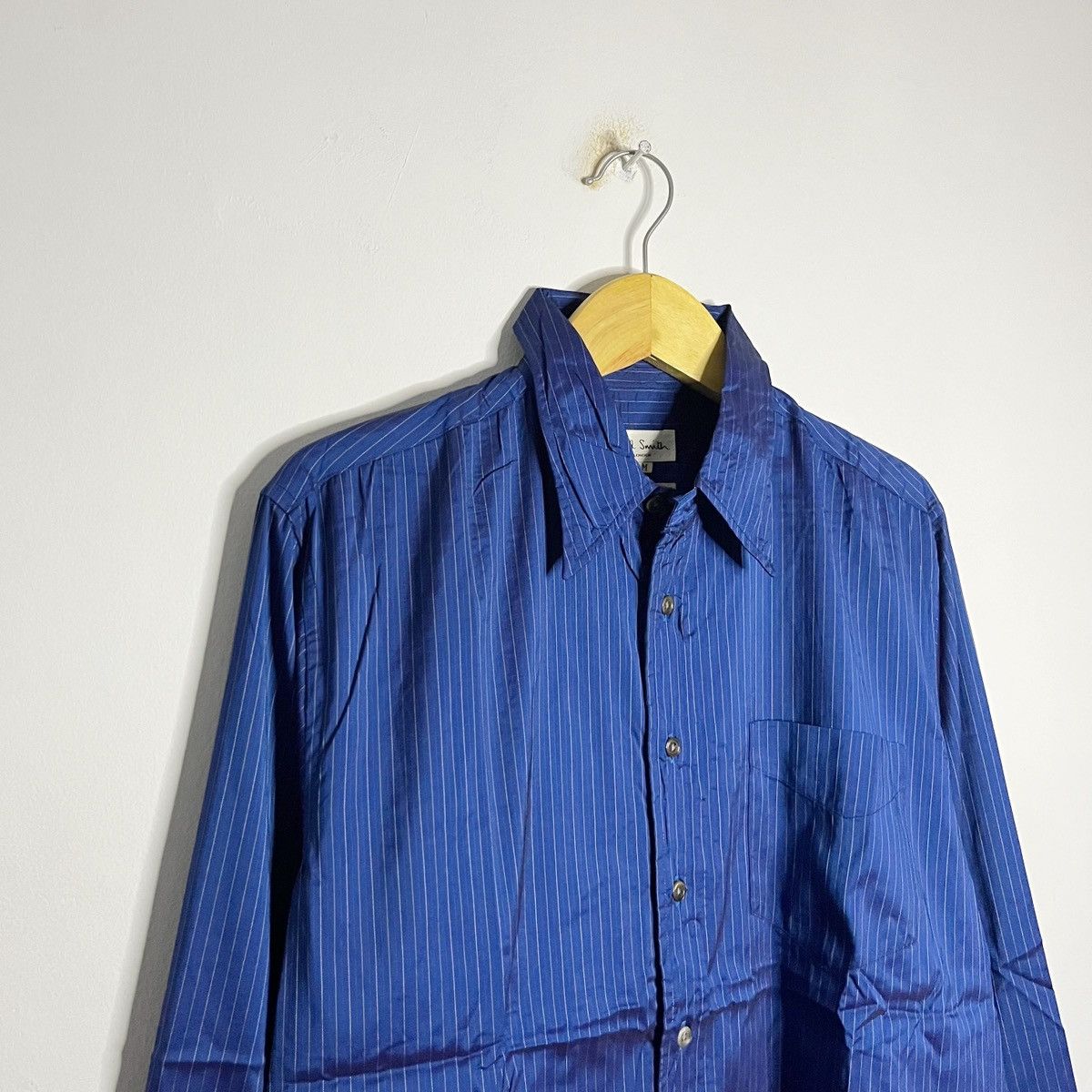 Paul Smith Paul Smith Blue Pinstripe Long Sleeve Dress Shirt Size US M / EU 48-50 / 2 - 4 Thumbnail
