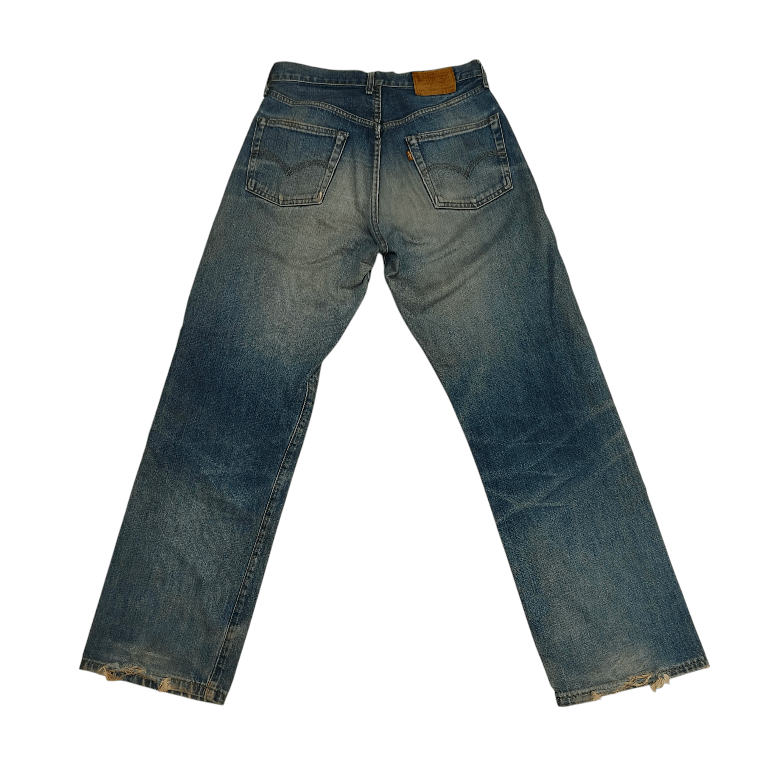 Levi's Vintage Levi's 504Z BigE Redline Selvedge Distressed Jean Size US 30 / EU 46 - 2 Thumbnail