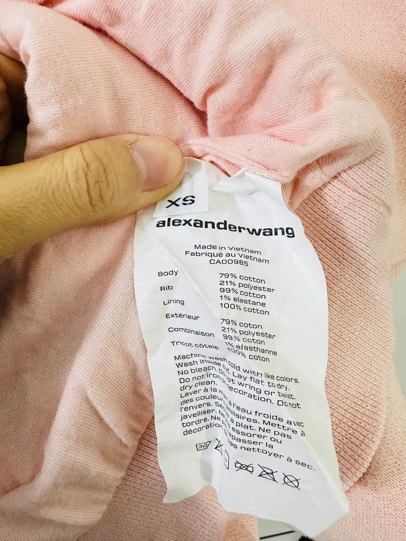 Alexander Wang Alexander Wang Pink Hoodie with Drawstring- Size XS / US 0-2 / IT 36-38 - 5 Thumbnail