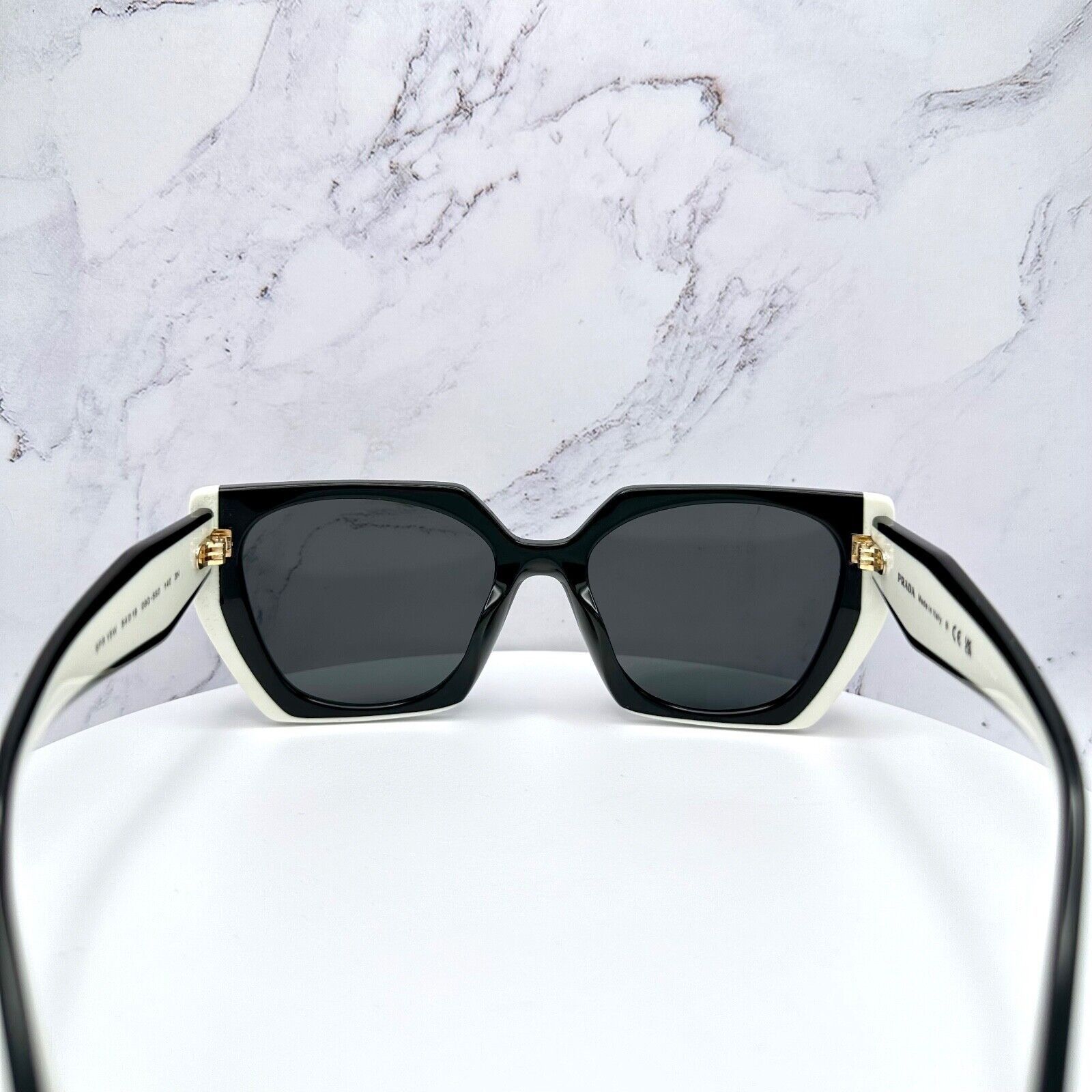 Prada New Prada Sunglasses Womens Black White Symbole Logo Size ONE SIZE - 17 Thumbnail
