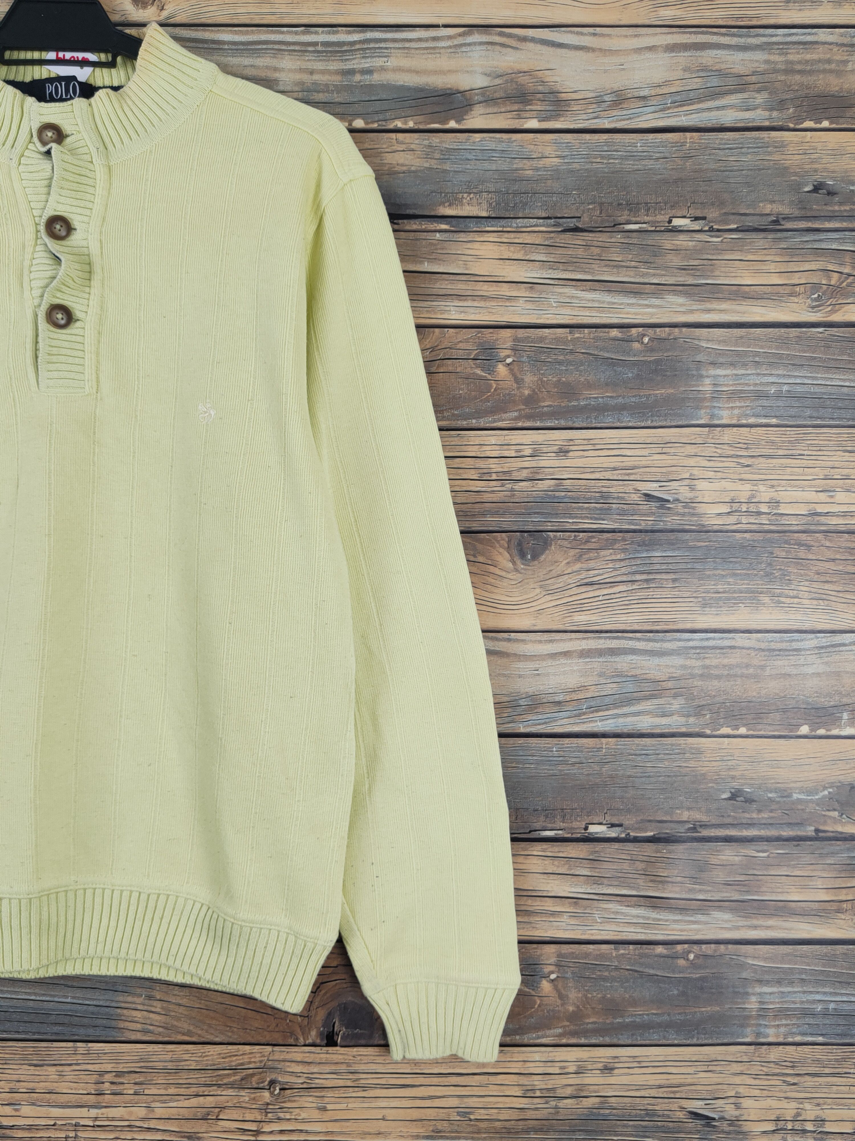 Homespun Knitwear × Japanese Brand × Vintage Polo Yellow Knitwear Sweatshirts #W1099 Size US M / EU 48-50 / 2 - 6 Thumbnail