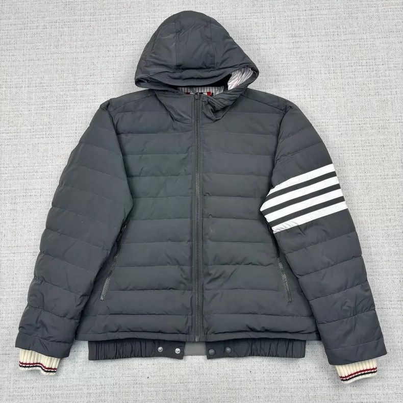 Thom Browne Thom Browne Seam striped zipper hooded down-filled jacket 2 Size US XL / EU 56 / 4 - 1 Thumbnail