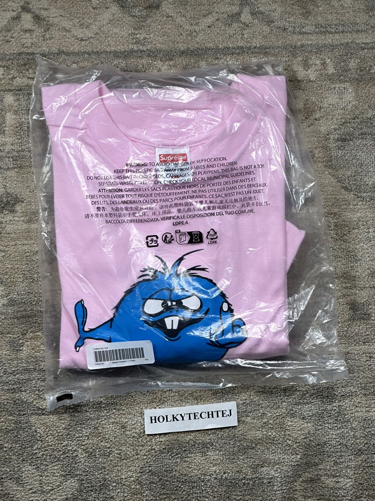 Supreme Supreme Camacho Tee - Light Pink - XXL - FW23 | Grailed 