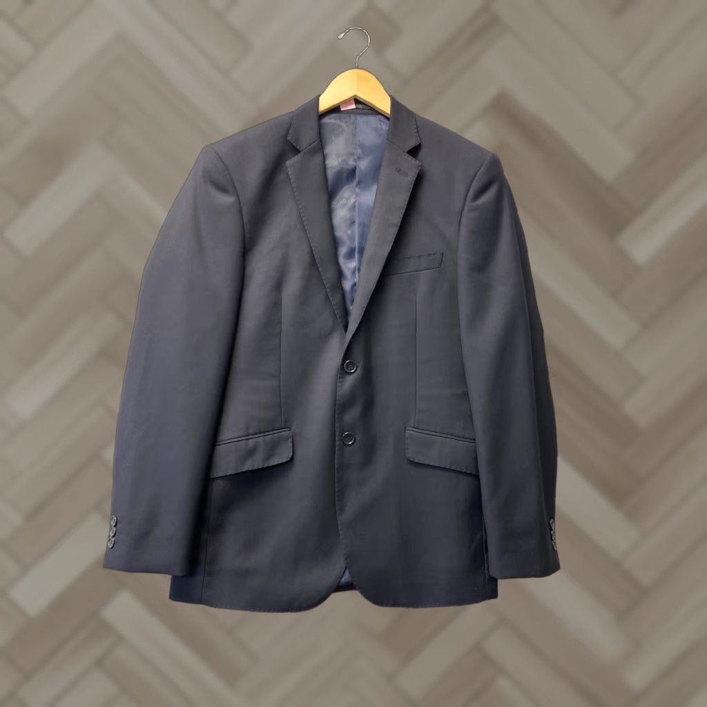 Giorgio Fiorelli Blazer - Men’s 40R / 83-77 Dark Blue Single-Breasted Two-Button Notch Lapel 40 Regular Vintage No