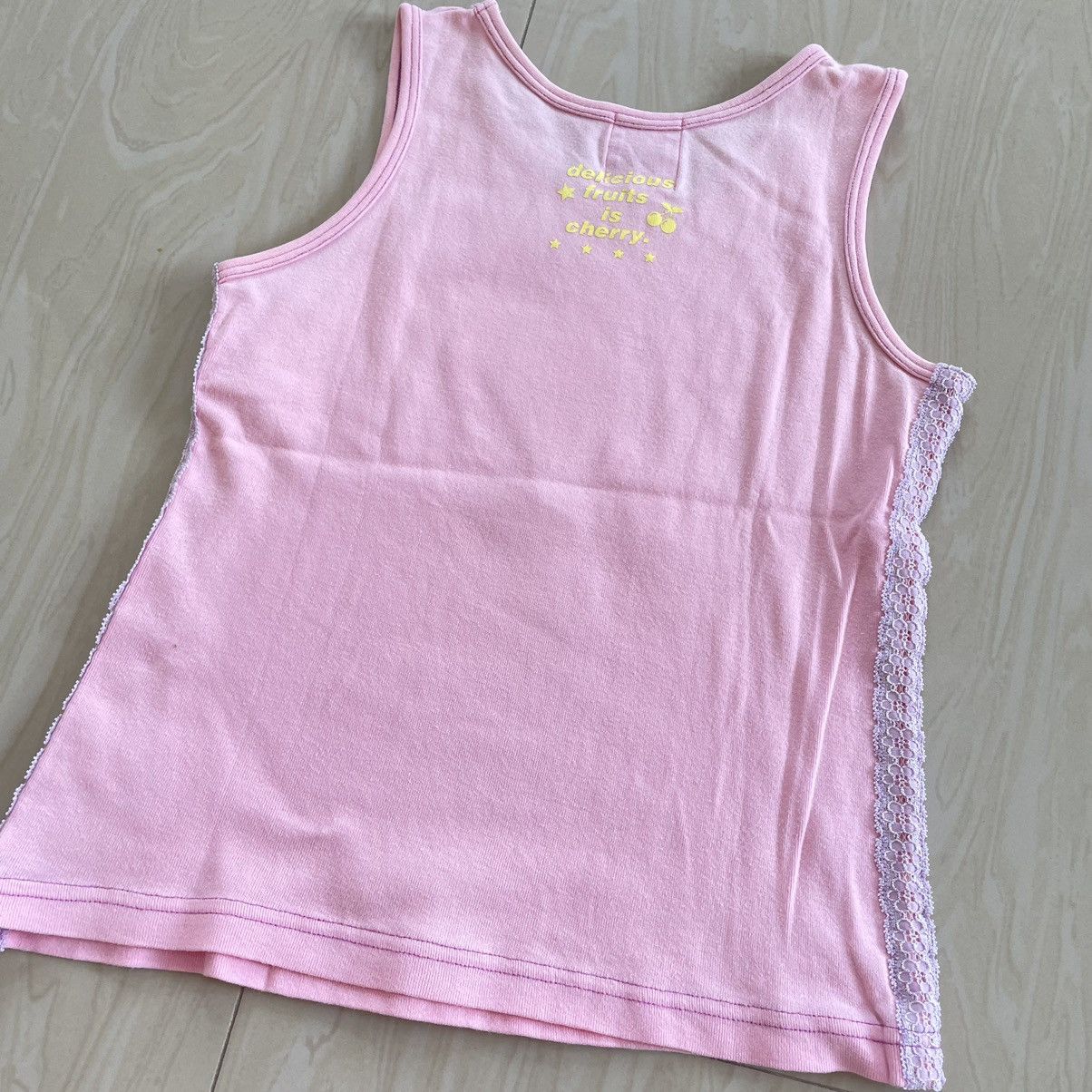 Japanese Brand Mezzo piano cherry pink tank top Size ONE SIZE - 6 Thumbnail