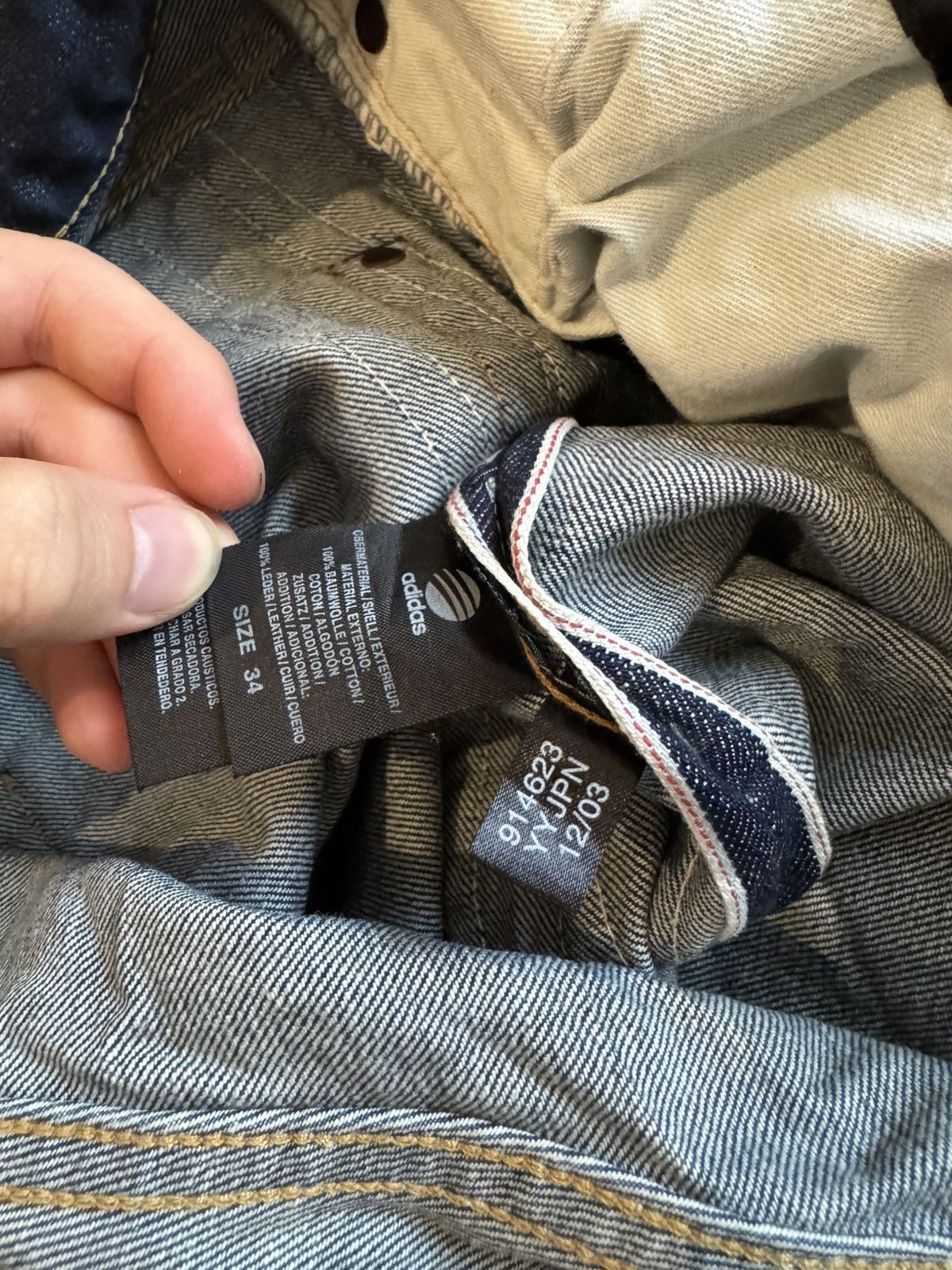 Y-3 Y-3 'SS/2004' RUNWAY 3-Stripe LOGO Blue Denim JEANS Sz 34 Size US 34 / EU 50 - 19 Thumbnail