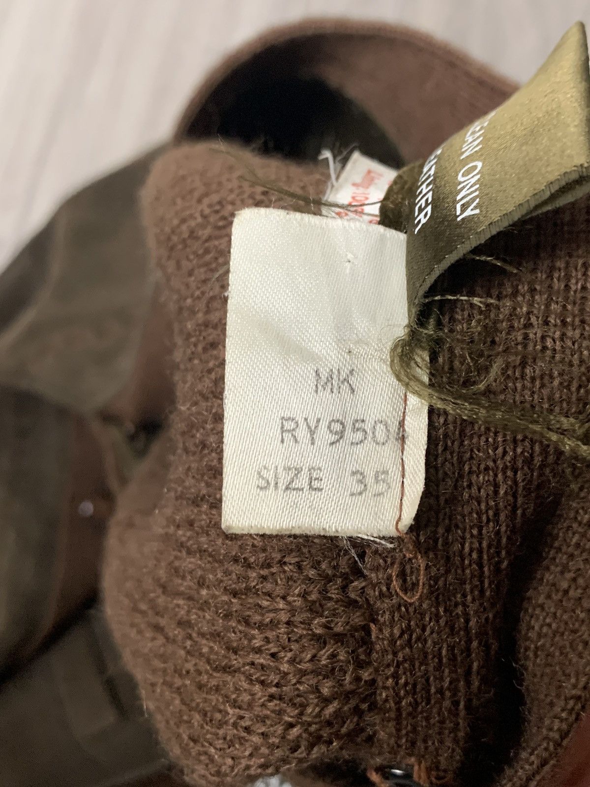 Vintage Rare! Vintage Real Suede Wool Leather Cardigan Jacket Size US L / EU 52-54 / 3 - 6 Thumbnail