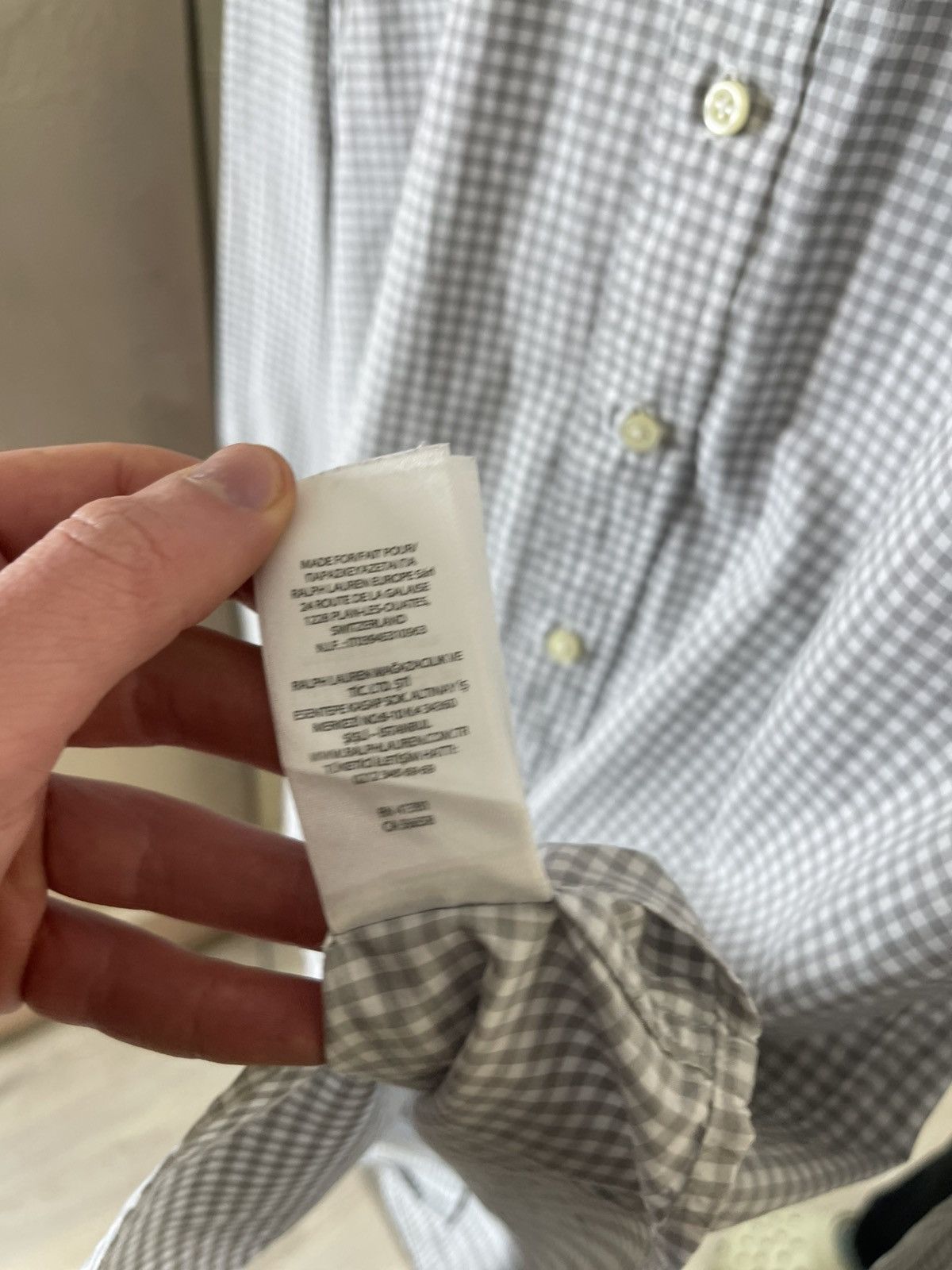 Polo Ralph Lauren Polo Ralph Lauren Gingham Oxford Shirt Custom Fit Grey Pony Size US M / EU 48-50 / 2 - 10 Thumbnail
