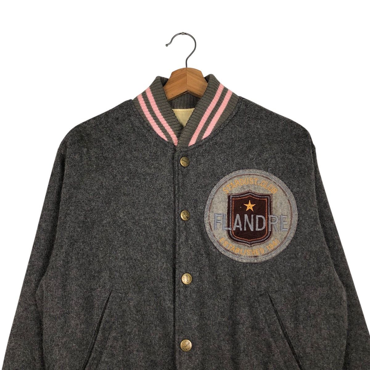 Japanese Brand 📌Vintage Varsity Bomber Jacket Wool Flandre Issey Miyake Size US M / EU 48-50 / 2 - 4 Thumbnail