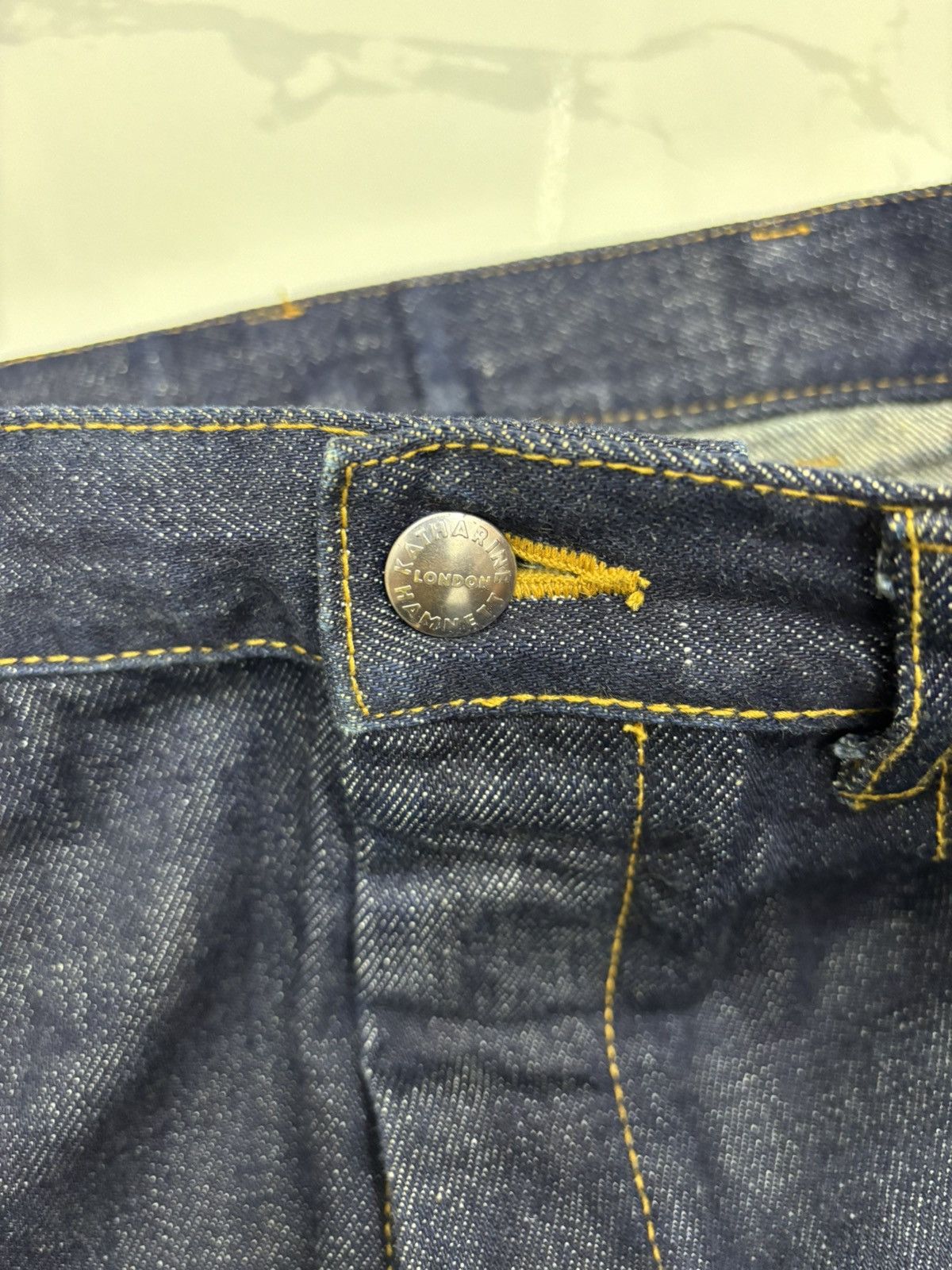 Kapital Rare Vintage Katharine Hamnett London Selvedge Denim Jeans Size US 31 - 11 Thumbnail