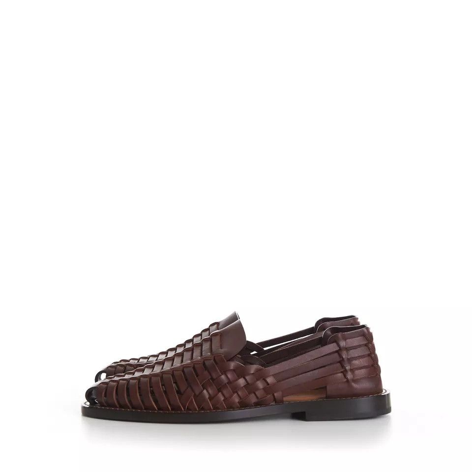 o1w1db10725 Woven Sandals Loafer in Brown