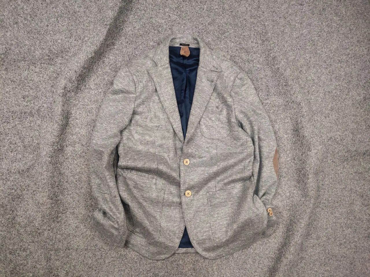 Massimo Dutti Massimo Dutti Design Grey Linen Blend Blazer Sports Jacket Size US L / EU 52-54 / 3 - 1 Thumbnail