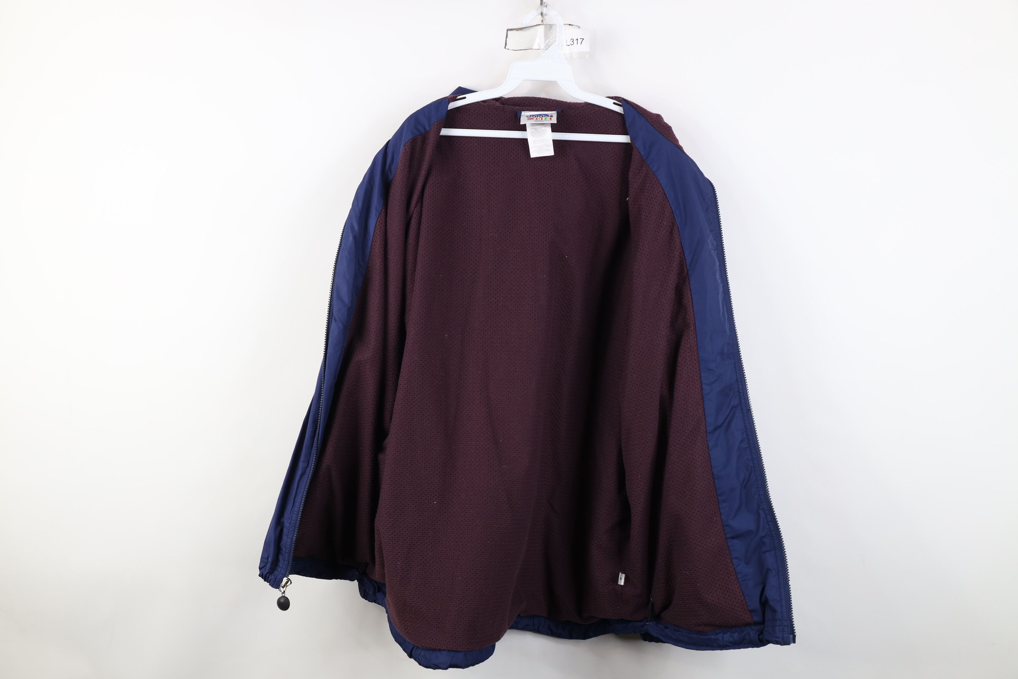 Adidas Vintage 90s Adidas Spell Out Hooded Windbreaker Jacket Size US L / EU 52-54 / 3 - 13 Thumbnail