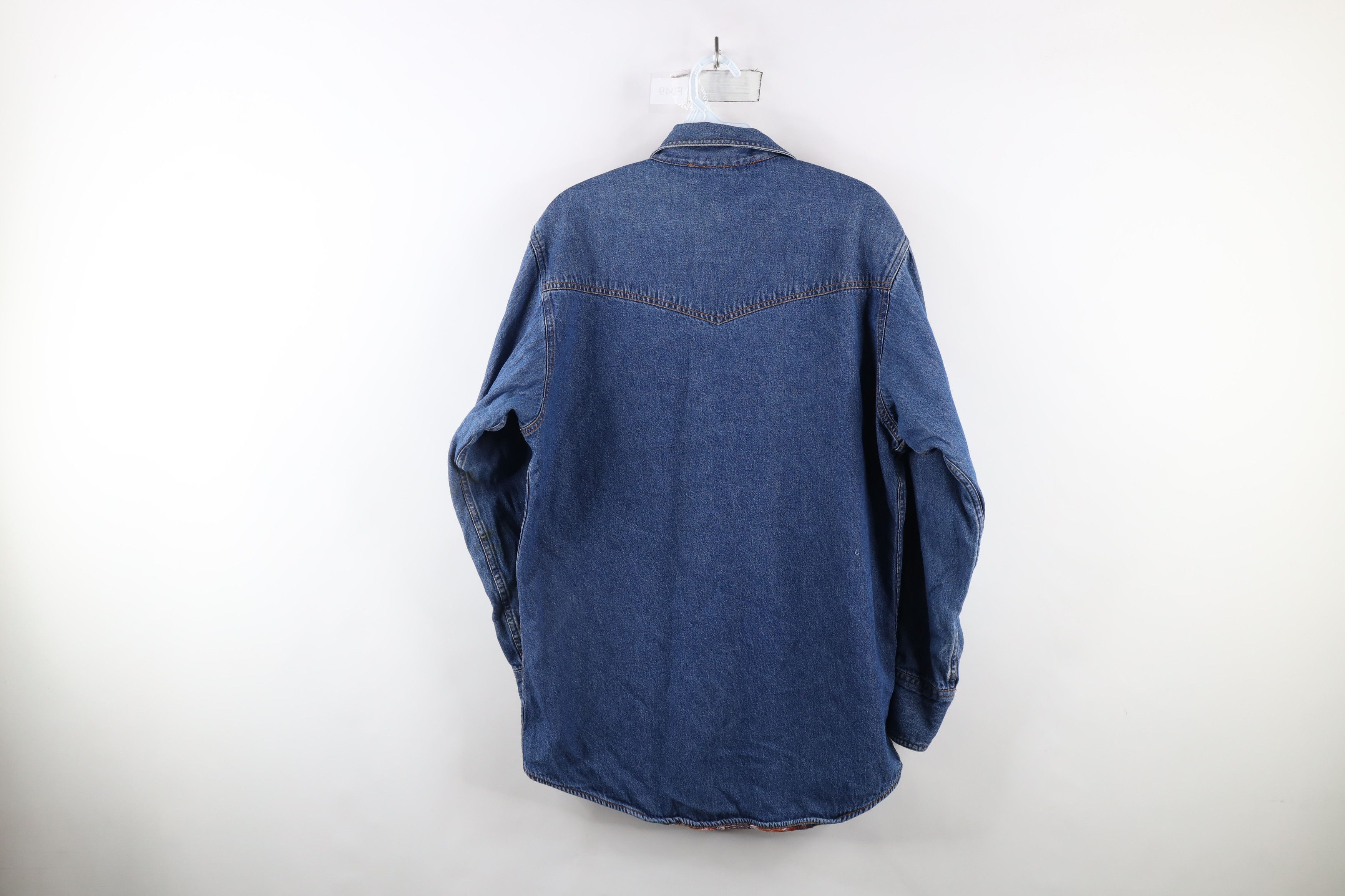 Vintage Vintage 90s Streetwear Denim Button Shirt Jacket Shacket Size US M / EU 48-50 / 2 - 13 Thumbnail