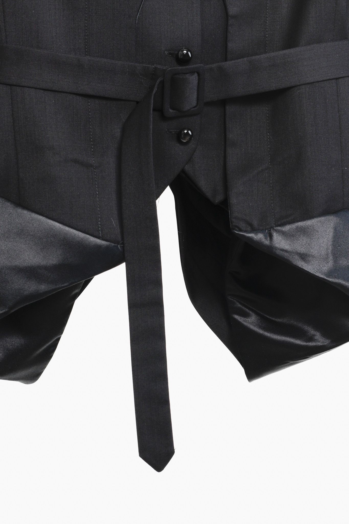 L.A.M.B. L.A.M.B. Vintage Black Wool and Satin Waistcoat Jacket Size S / US 4 / IT 40 - 7 Thumbnail