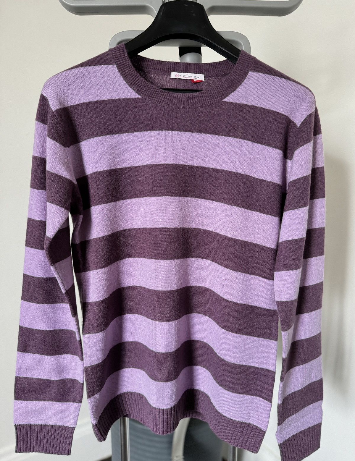 image of Purple Stripes Sweater, Men's (Size Medium)