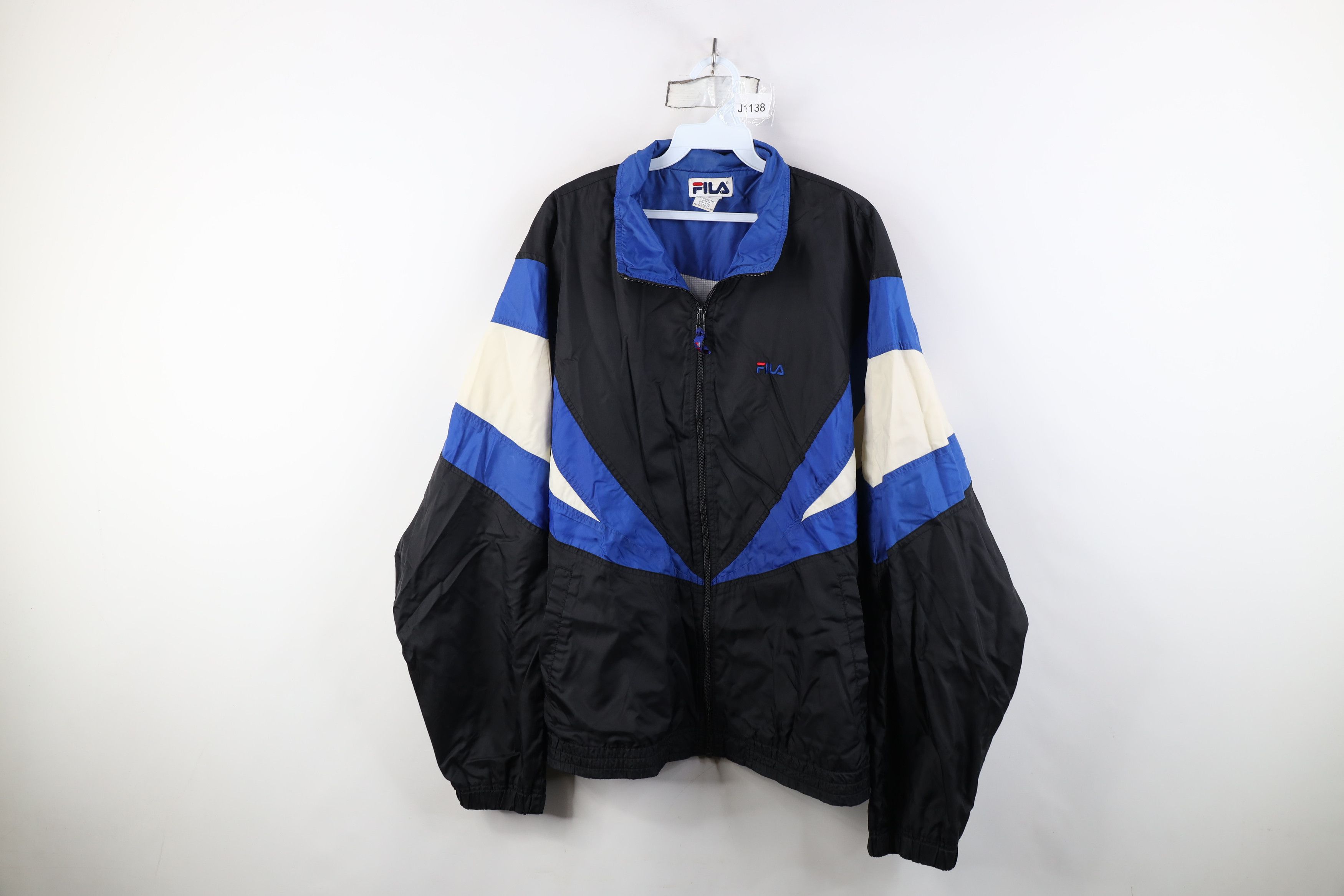 Fila Vintage 90s Fila Block Lined Bjorn Borg Windbreaker Jacket Size US XL / EU 56 / 4 - 1 Thumbnail