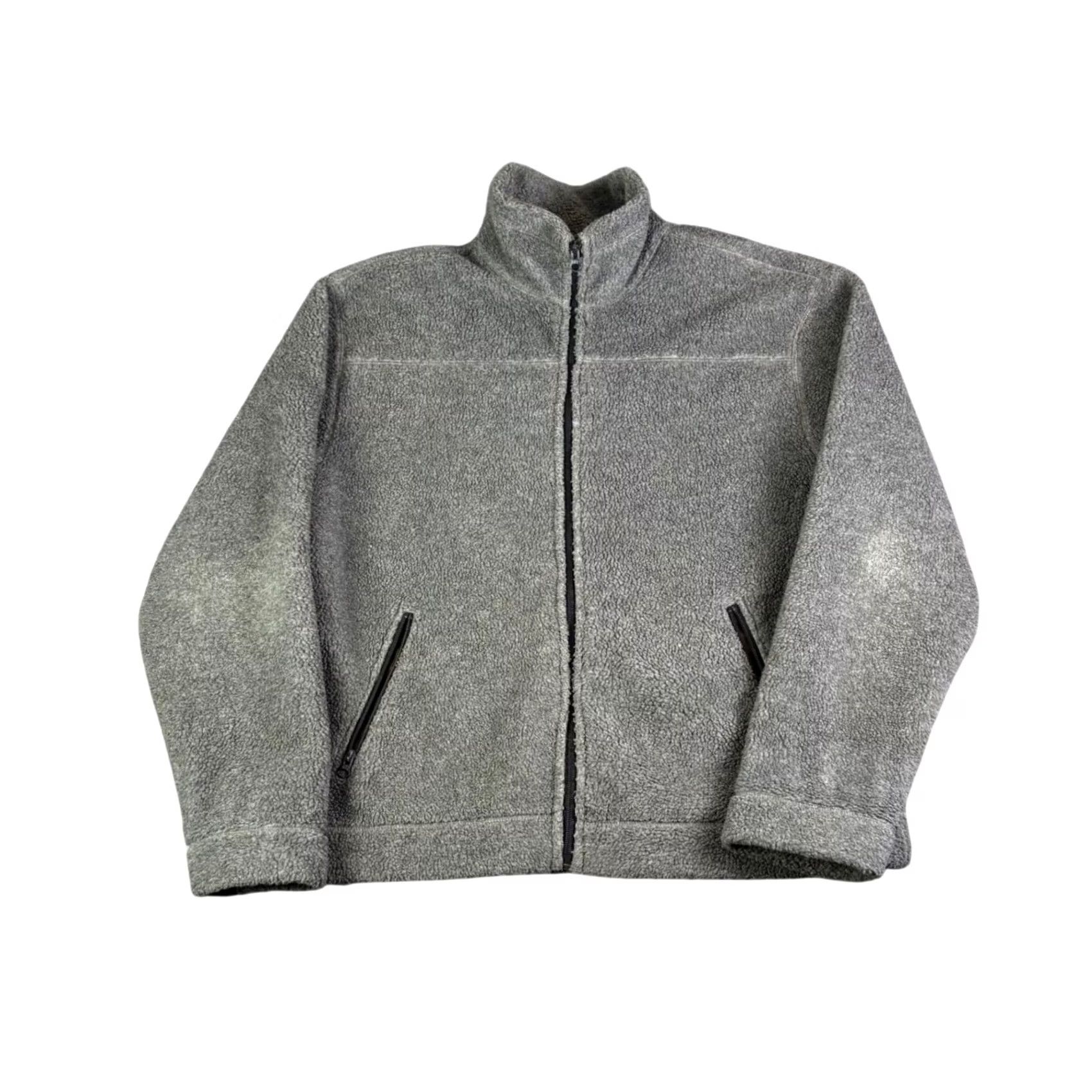 Gap Gap Mens L Gray Sherpa Fleece Full Zip Jacket Mock Neck RN 54023 Gray Marl Shirt Jacket Mens L Gray Sherpa Fleece Full Zip Jacket Size US L / EU 52-54 / 3 - 2 Thumbnail