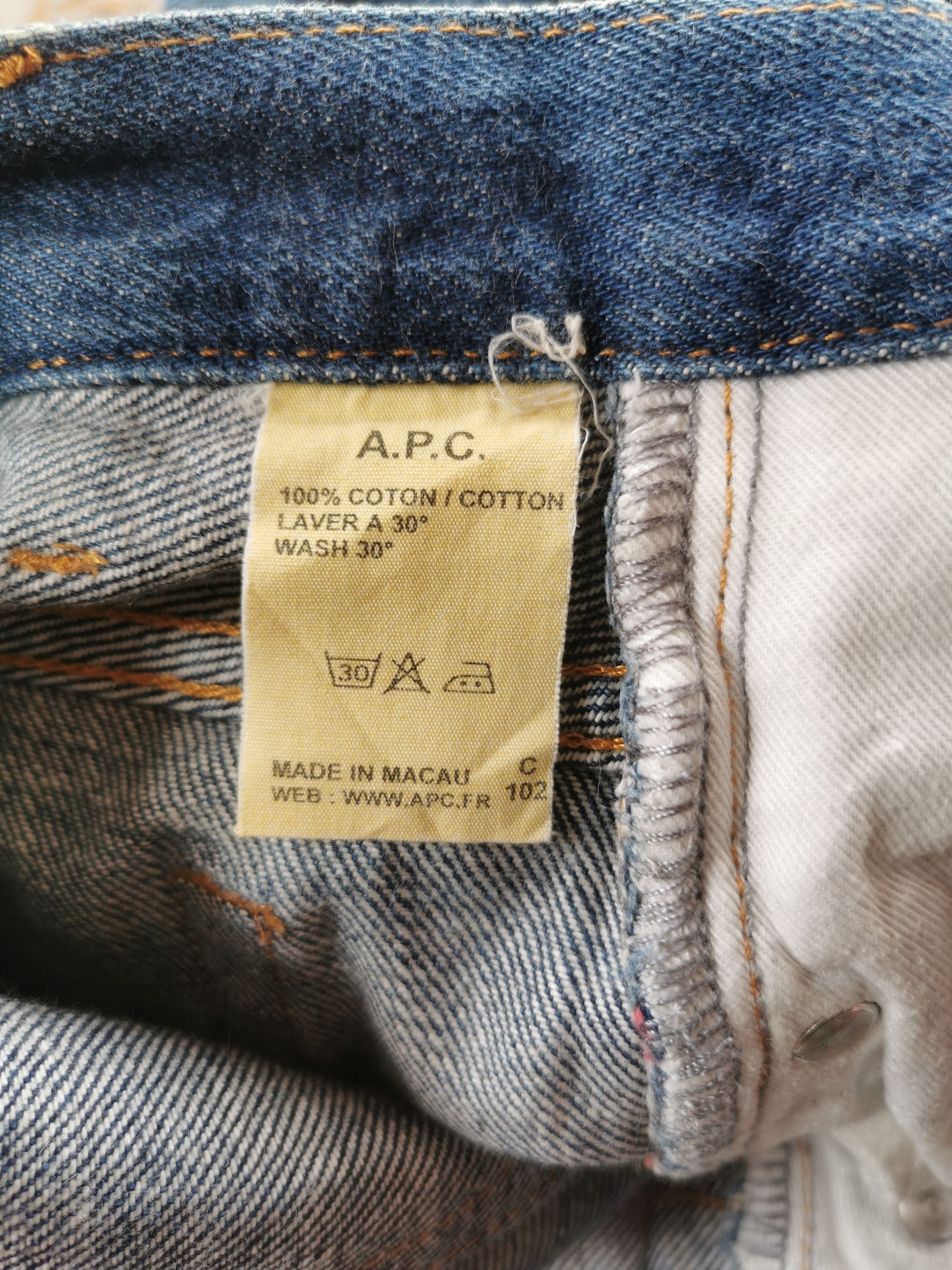 A.P.C. Vintage A.P.C. Hipster Nicely Disstressed Selvedge Jeans Size US 30 / EU 46 - 3 Thumbnail