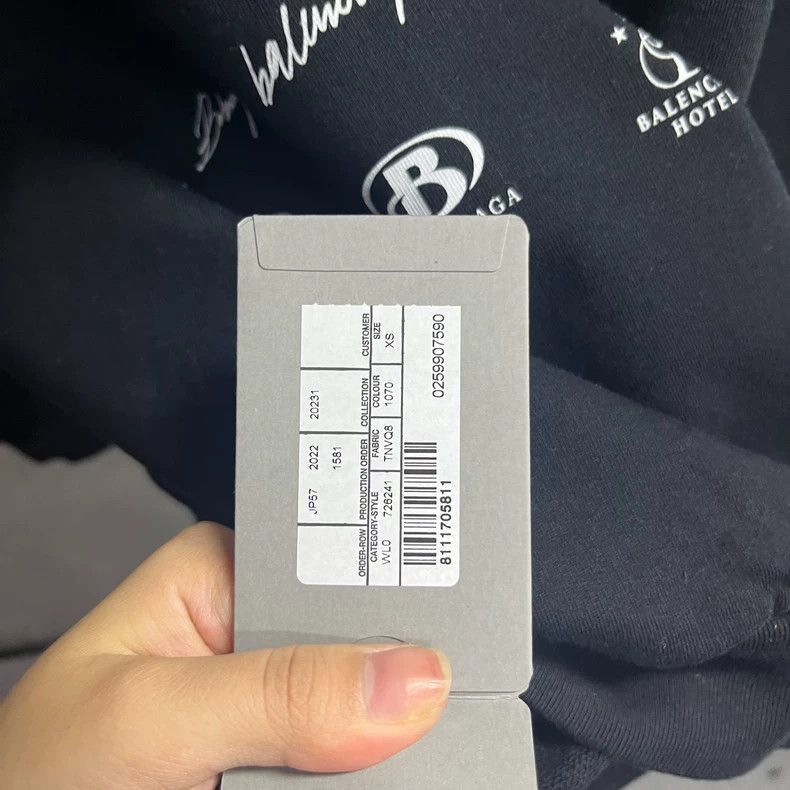 Balenciaga Balenciaga Black Logo Hoodie with Multiple Prints-2506 Size US XS / EU 42 / 0 - 5 Thumbnail