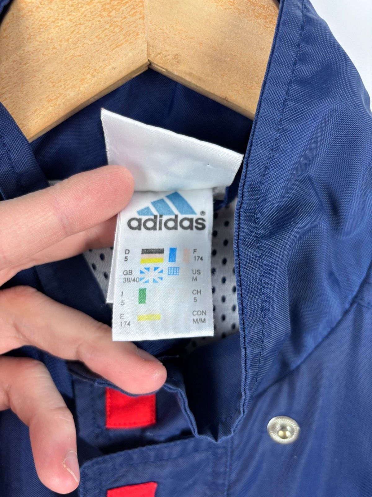 Adidas Vintage Adidas Big Logo Track Jacket Blue White Mens Size M Size US M / EU 48-50 / 2 - 10 Thumbnail