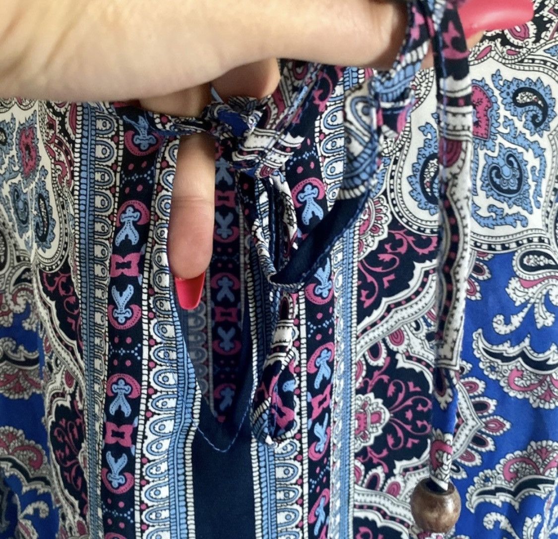 Cynthia Rowley CYNTHIA ROWLEY SLEEVELESS PAISLEY KEYHOLE TIE TANK TOP Size M / US 6-8 / IT 42-44 - 7 Thumbnail