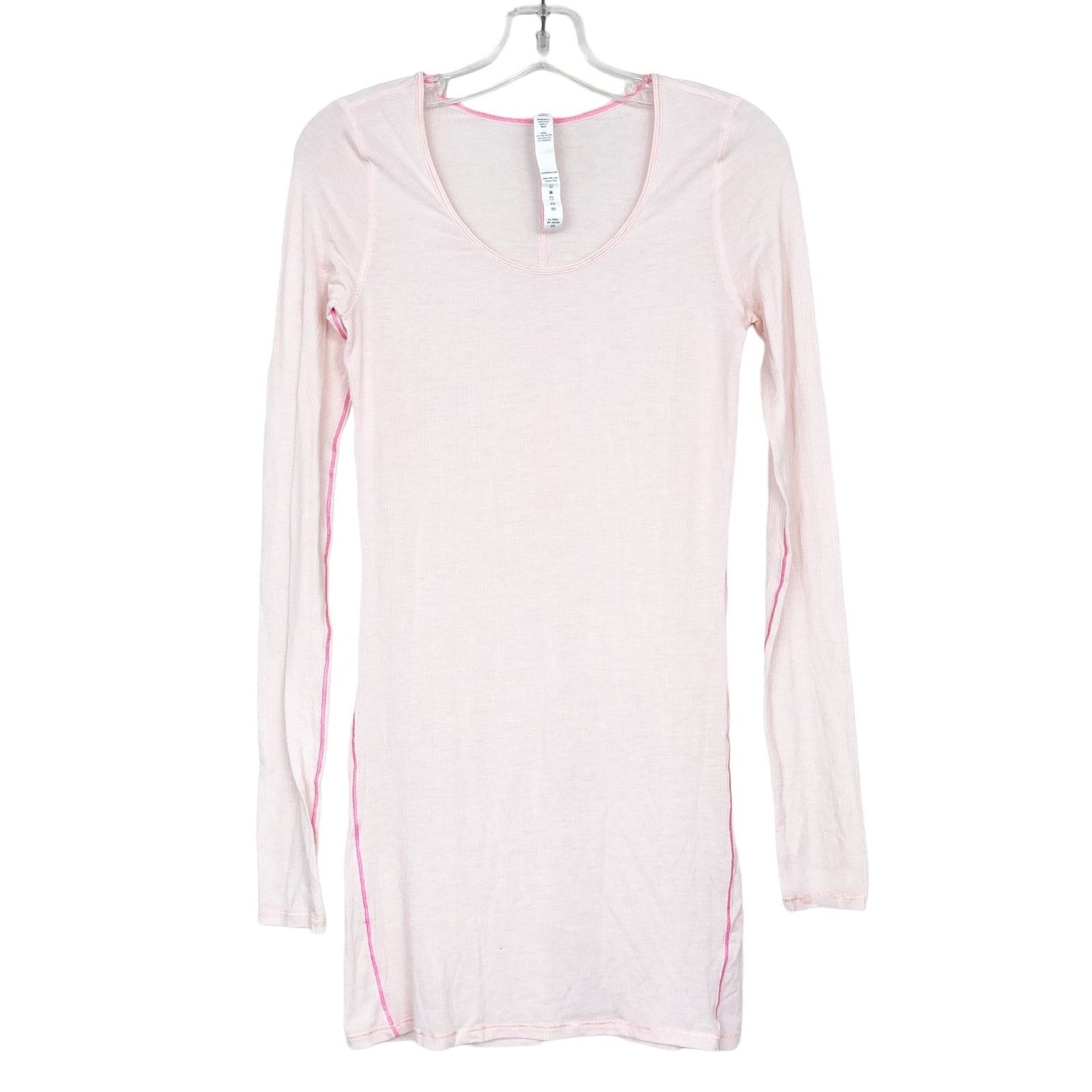 Lululemon Lululemon Light Pink Ribbed Long Sleeve Tunic Top Sz 4 Size S / US 4 / IT 40 - 5 Thumbnail