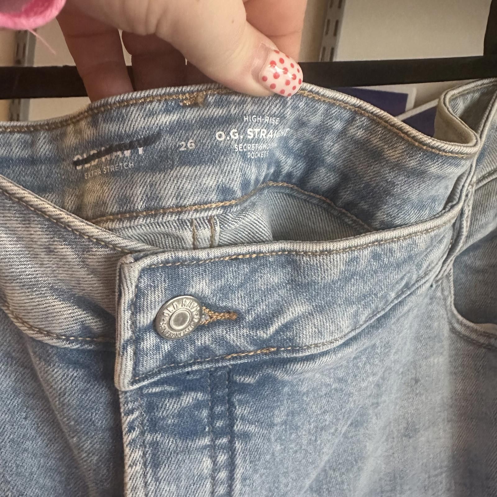Designer High-Rise Stretch O.G. Straight Jeans Size 42" / US 20 - 2 Thumbnail