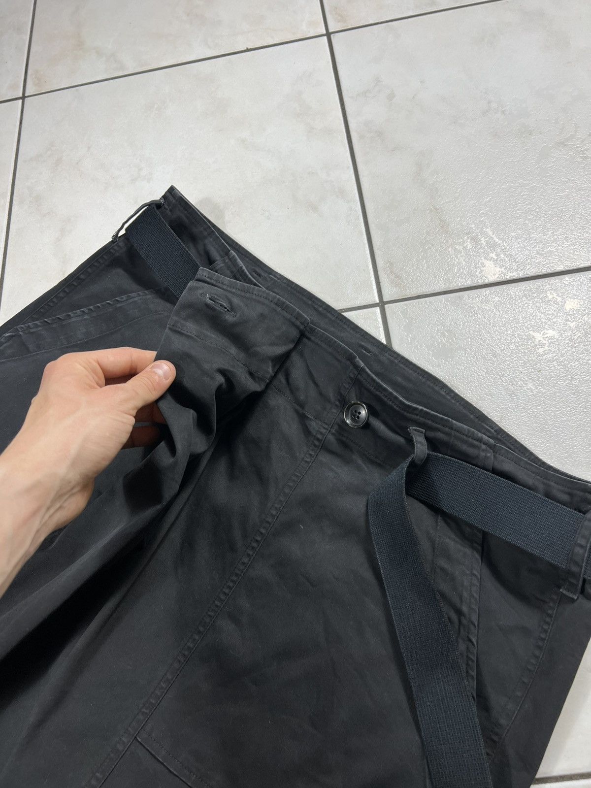 Yohji Yamamoto Semicouture 01 military avant garde pants belt asymmetric Size 30" / US 8 / IT 44 - 11 Thumbnail