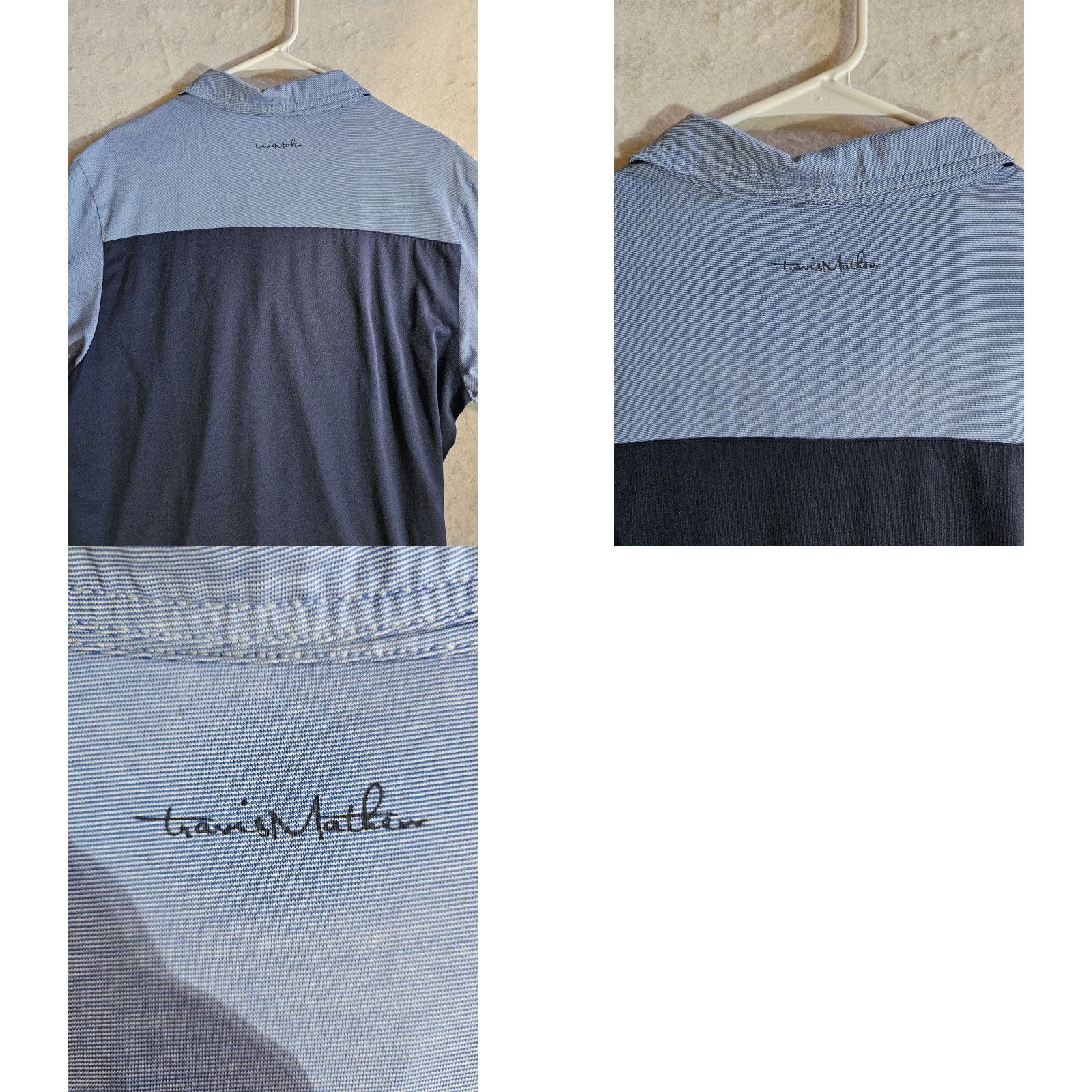 TravisMathew Travis Mathew Signature Golf Performance Polo Mens XL Blue & Black Size US XL / EU 56 / 4 - 8 Thumbnail