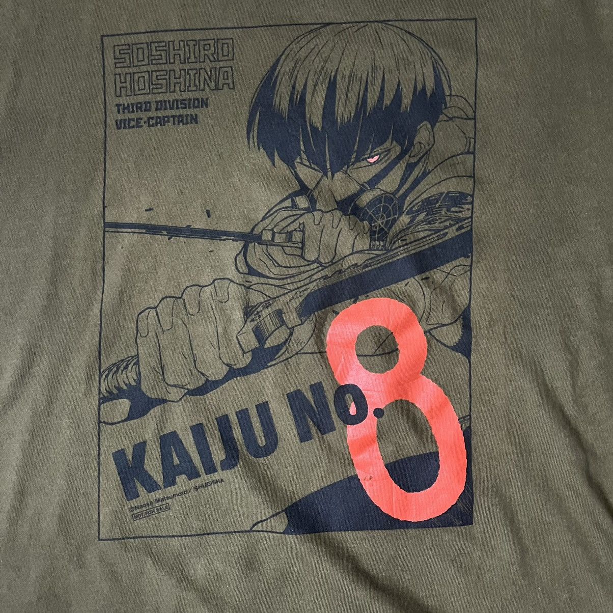 Anime × Vintage Kaiju No 8 "Not For Sale" Anime Third Division Vice-Captain Size US L / EU 52-54 / 3 - 4 Thumbnail