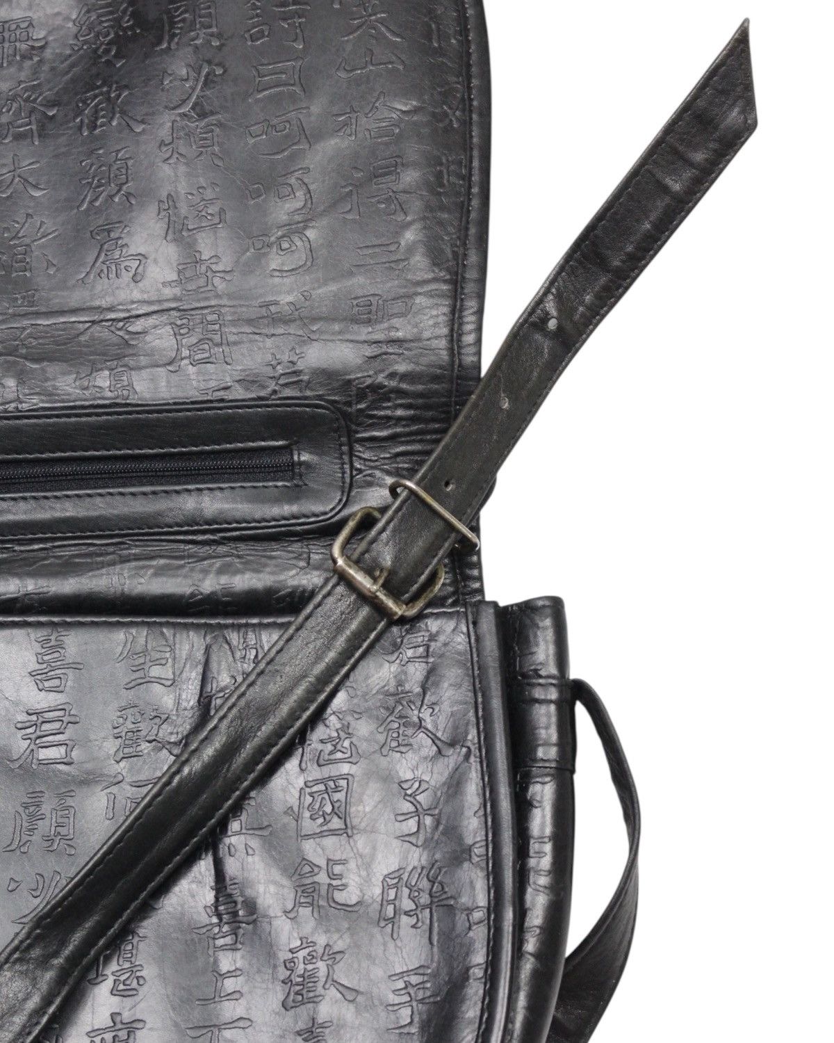 Hysteric Glamour 1990S FUNBAG BLACK EMBOSSED LEATHER CROSSBODY BAG Size ONE SIZE - 9 Thumbnail